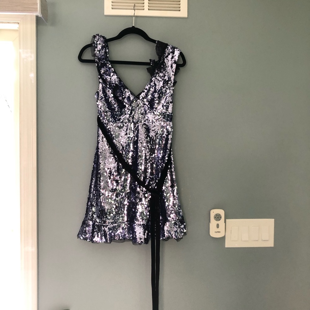 NWT free people Sequin Siren mini dress size 0 - Picture 3 of 8
